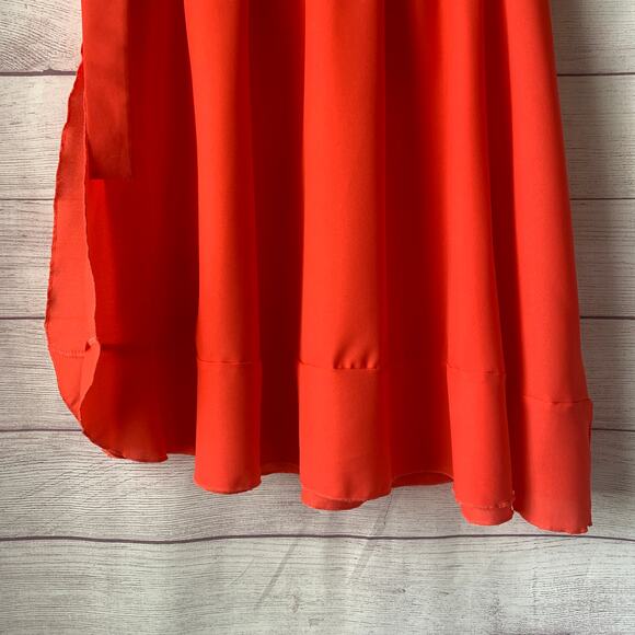 Bright Coral Pink Swimsuit Cover Up Skirt Elastic Tie Waist Size XXL - Picture 9 of 16